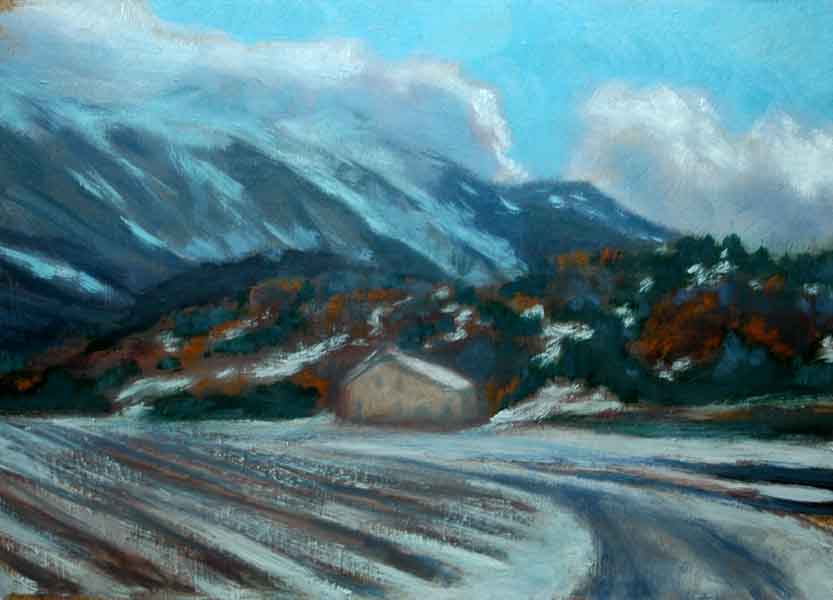 Snow Scene, Provence, Mont Ventoux