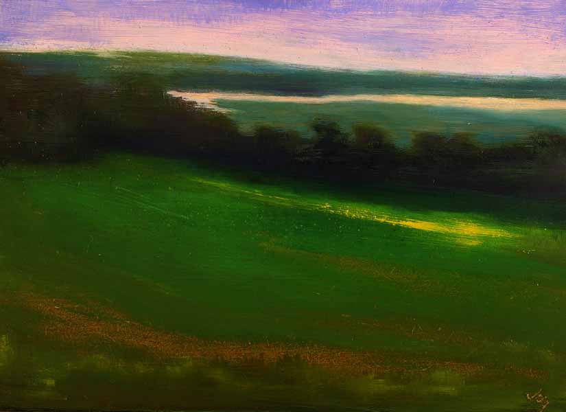Irish Painting of Evening Field 